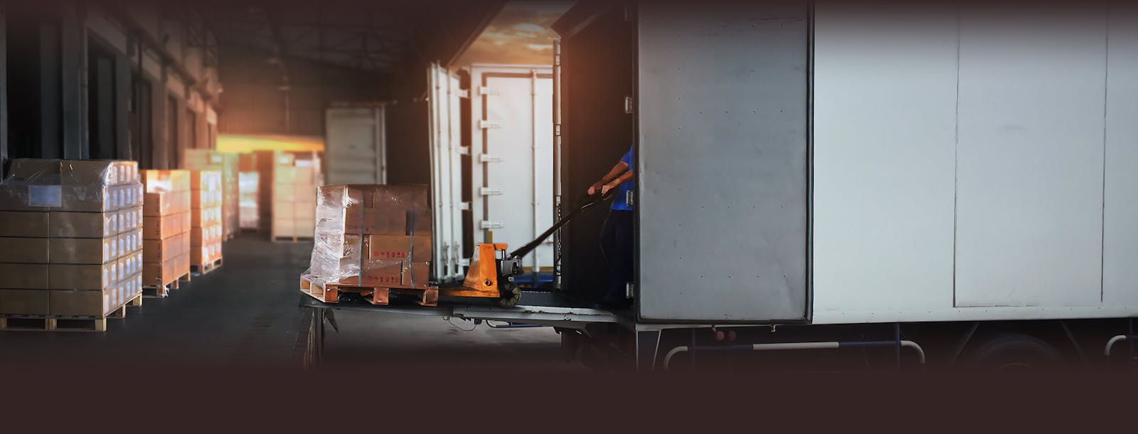 Person loading truck